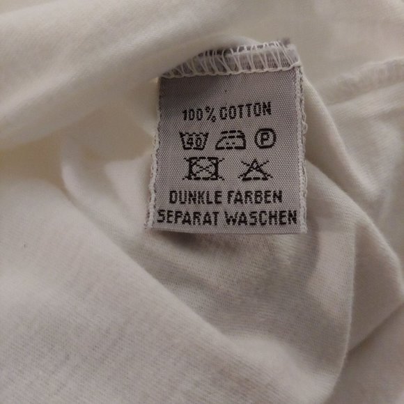 MCM  Womens White Swarovski Crystals Logo Short Sleeve T-Shirt XL - Picture 10 of 10